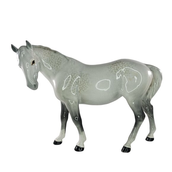 Beswick England Mare Facing Left Dapple Gray #976 *Repaired* - Picture 1 of 11